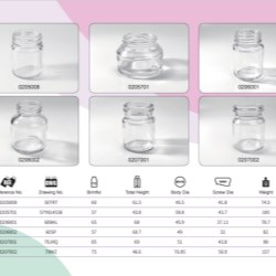 Clear Glass Food Jars 50ml - 85ml